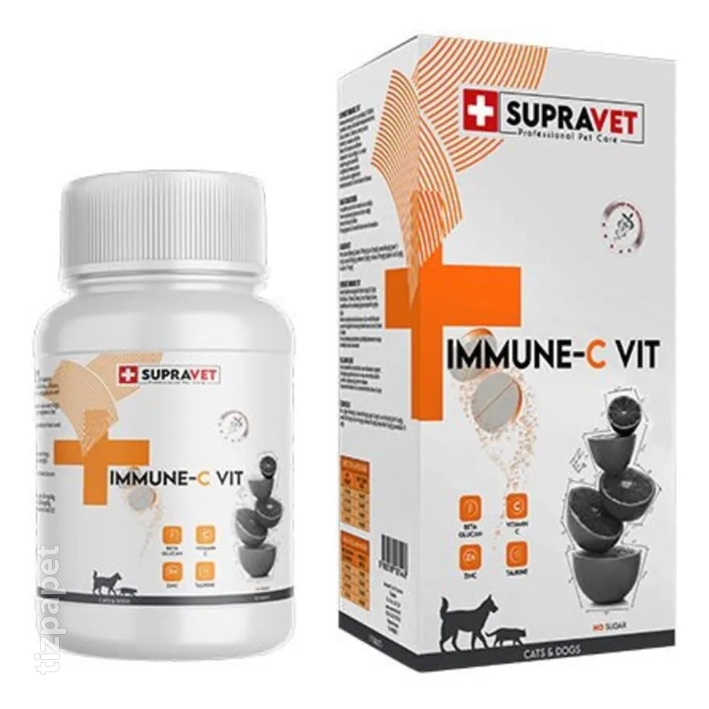 مکمل سگ و گربه سوپراوت ویتامین C تقویت سیستم ایمنی مدل IMMUNE C VIT