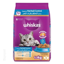 غذای خشک گربه ویسکاس بالغ هربال Hairball Control طعم مرغ و ماهی تن