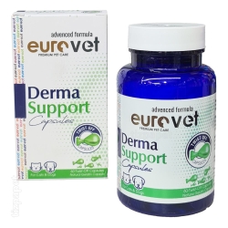 قرص مکمل سگ و گربه پوست و مو یورو وت Eurovet Derma Support