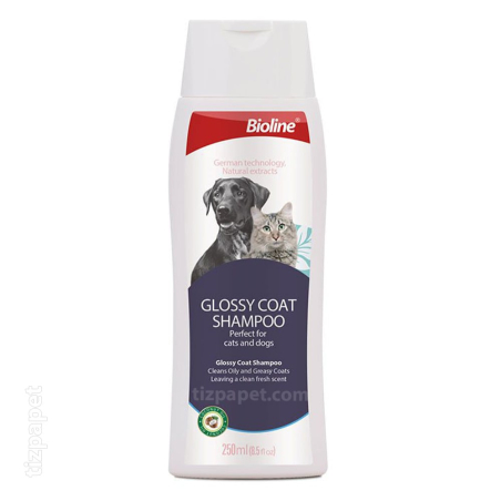 شامپو سگ و گربه براق کننده بایولاین Bioline 250ml