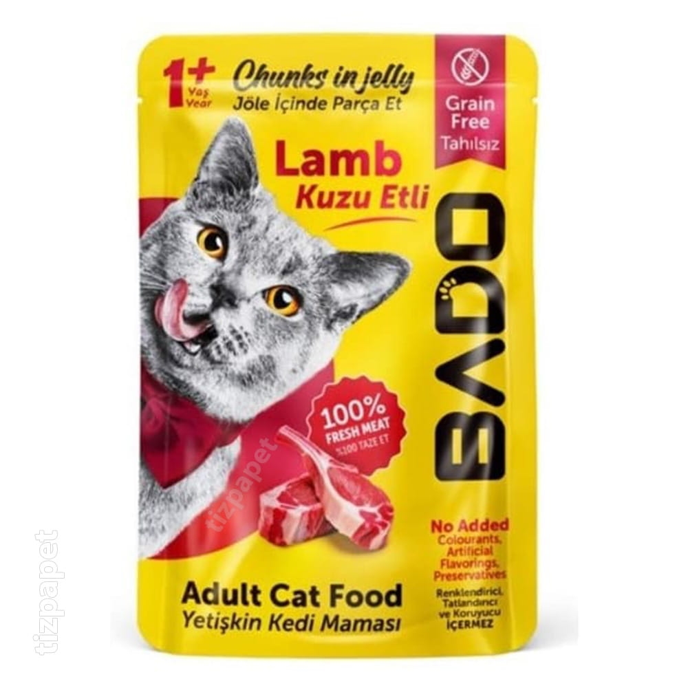 پوچ گربه بادو طعم بره در ژله 85 گرمی
